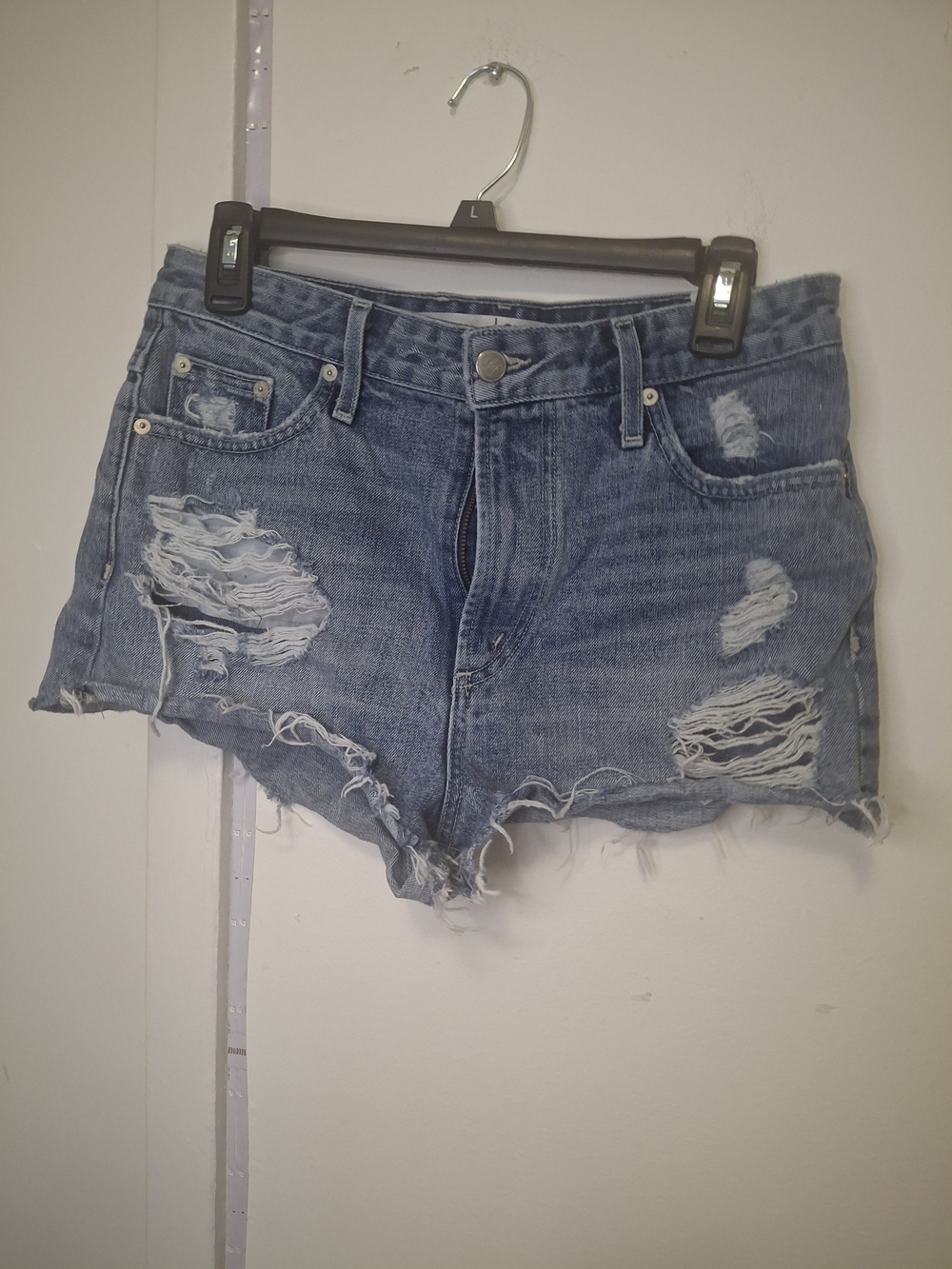 Lovers + Friends Light Blue Distressed Denim Shorts